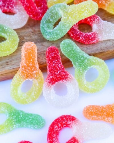 Sour Soothers Chupetes Acidas haribo godis fabrica pacifier tutti fruit candy pick & mix
