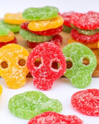 Sour Fruit Skulls gluten free candy sour candy godis fabrica