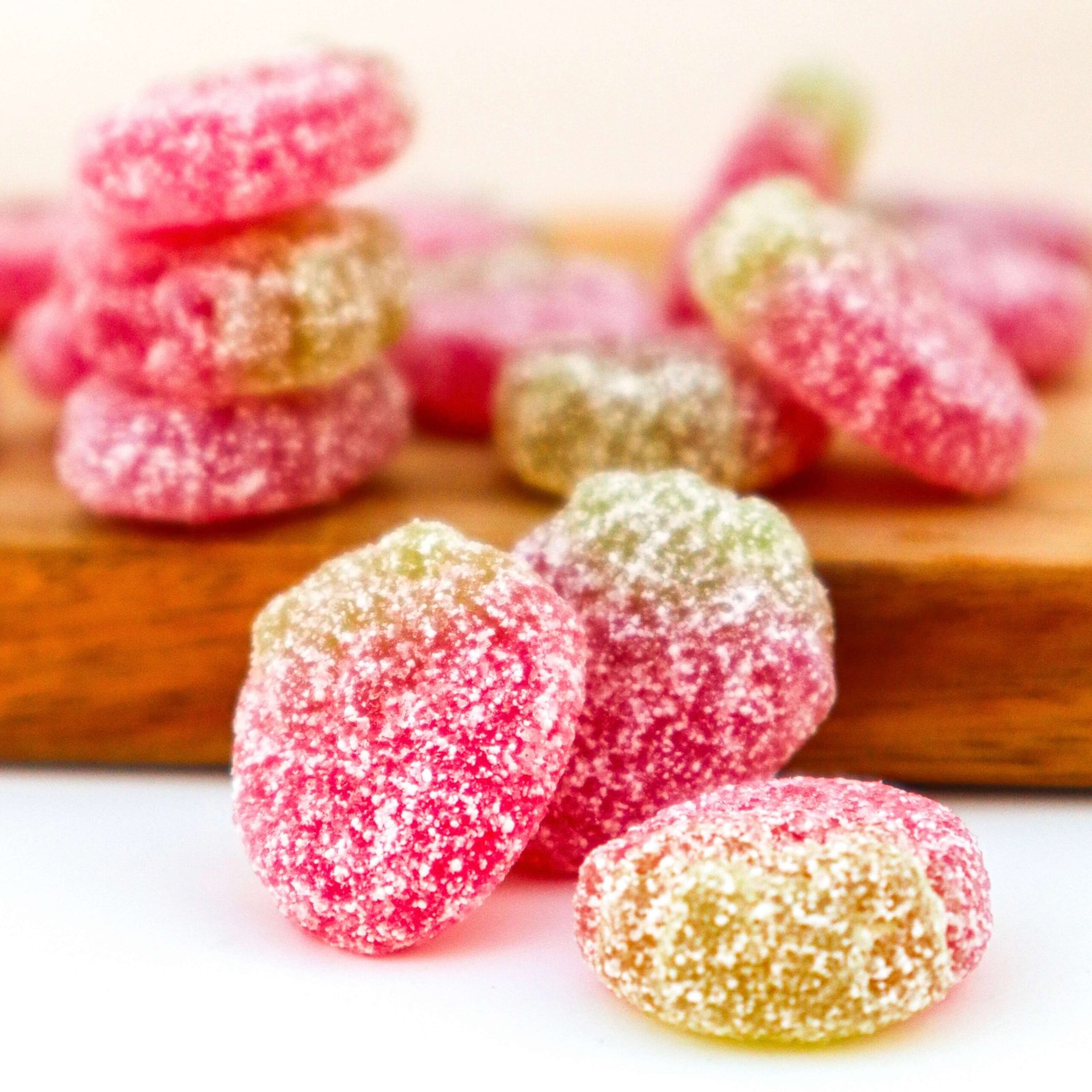 Sour Strawberries vegan candy godis fabrica chuches de fresa freson candy fruit fruta chuches veganas vegano strawberry candy