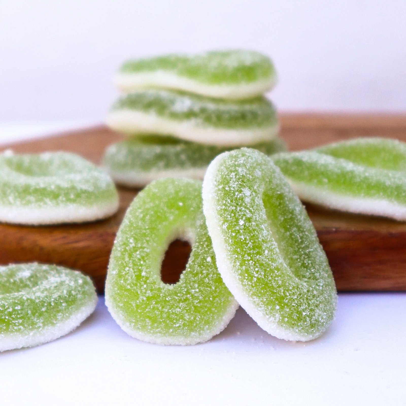 Apple Rings Candy Trolli aro anillo de manna green apple candy omena sour sweet candy jelly foam