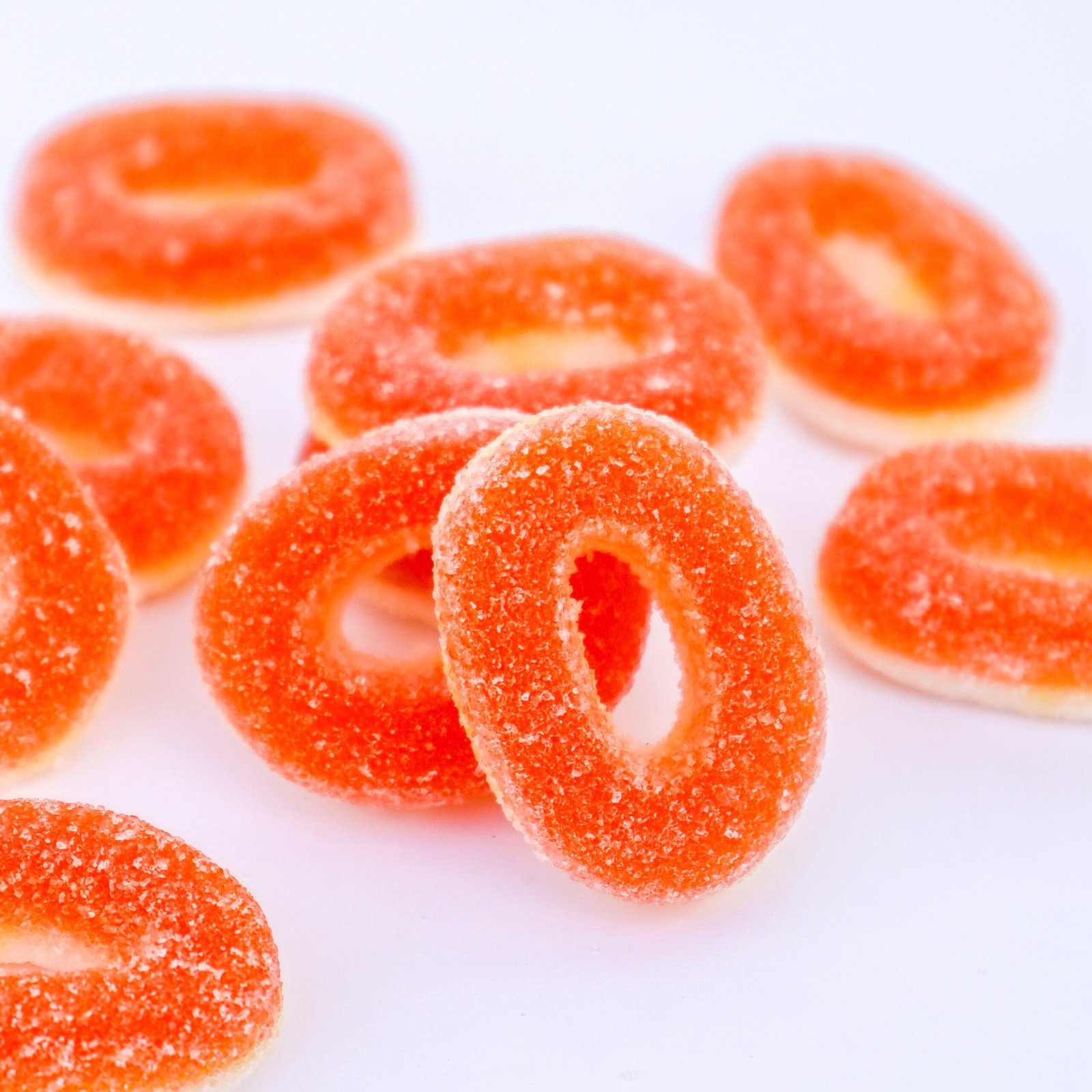 Tiny Peach Rings swedish candy spain portugal fruity chuches candy meloncoton peachy orange naranja