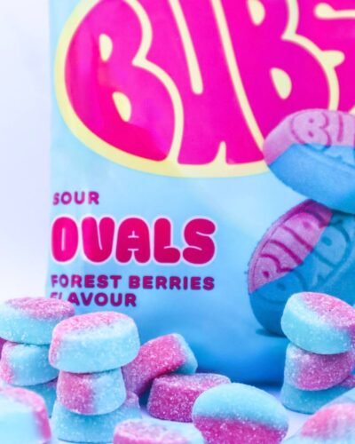 Bubs Blueberry Raspberry Bag bubs godis vegan candy swedish candy chuches veganas españa portugal vegan candy frambuesa arándano ovals bubs candy chuches veganas