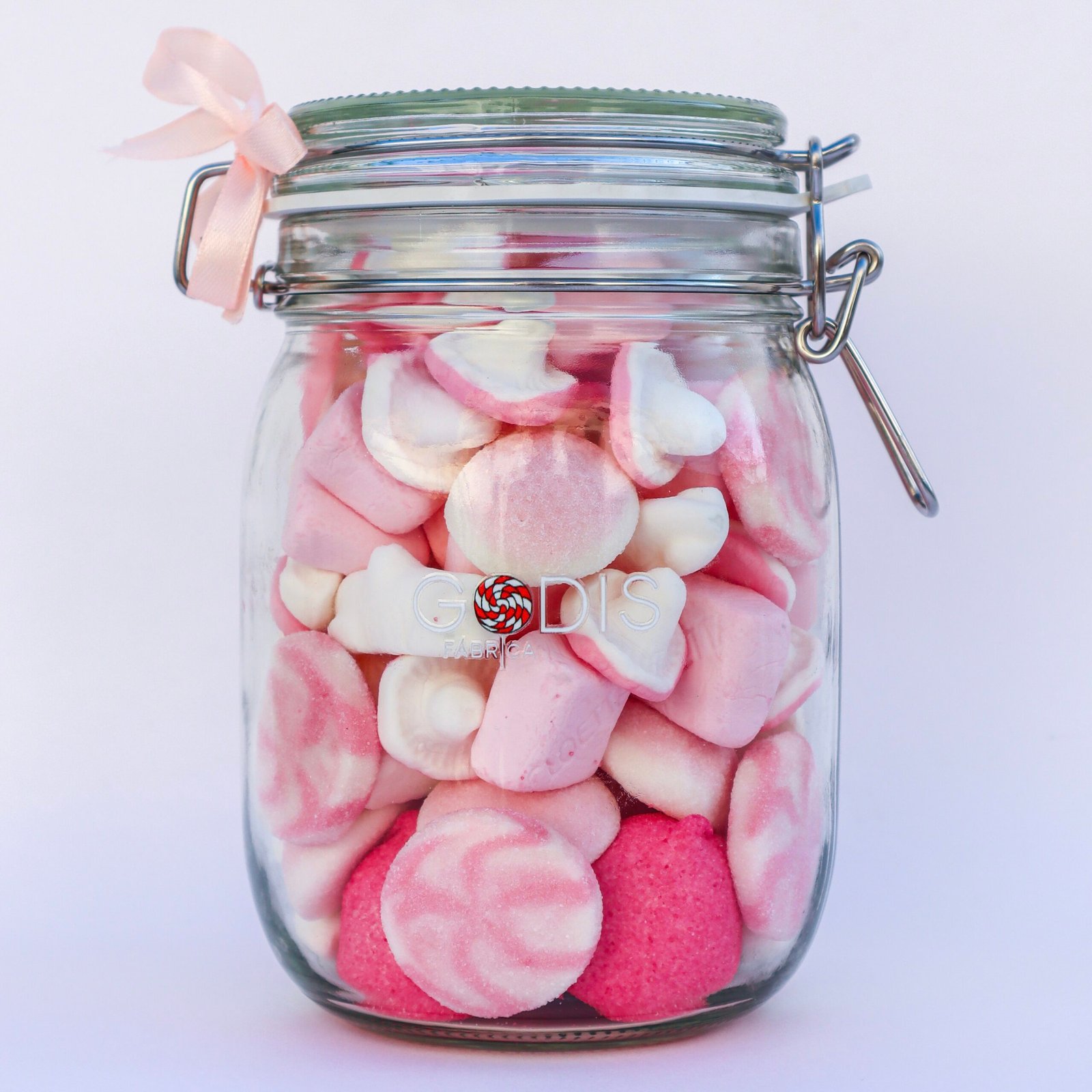 Godis Candy Bottle L Tarro de chuches bote golosinas candy glass botella cristal glass can with candy large big grande botella swedish candy Finnish candy foam nube vegan candy bubs