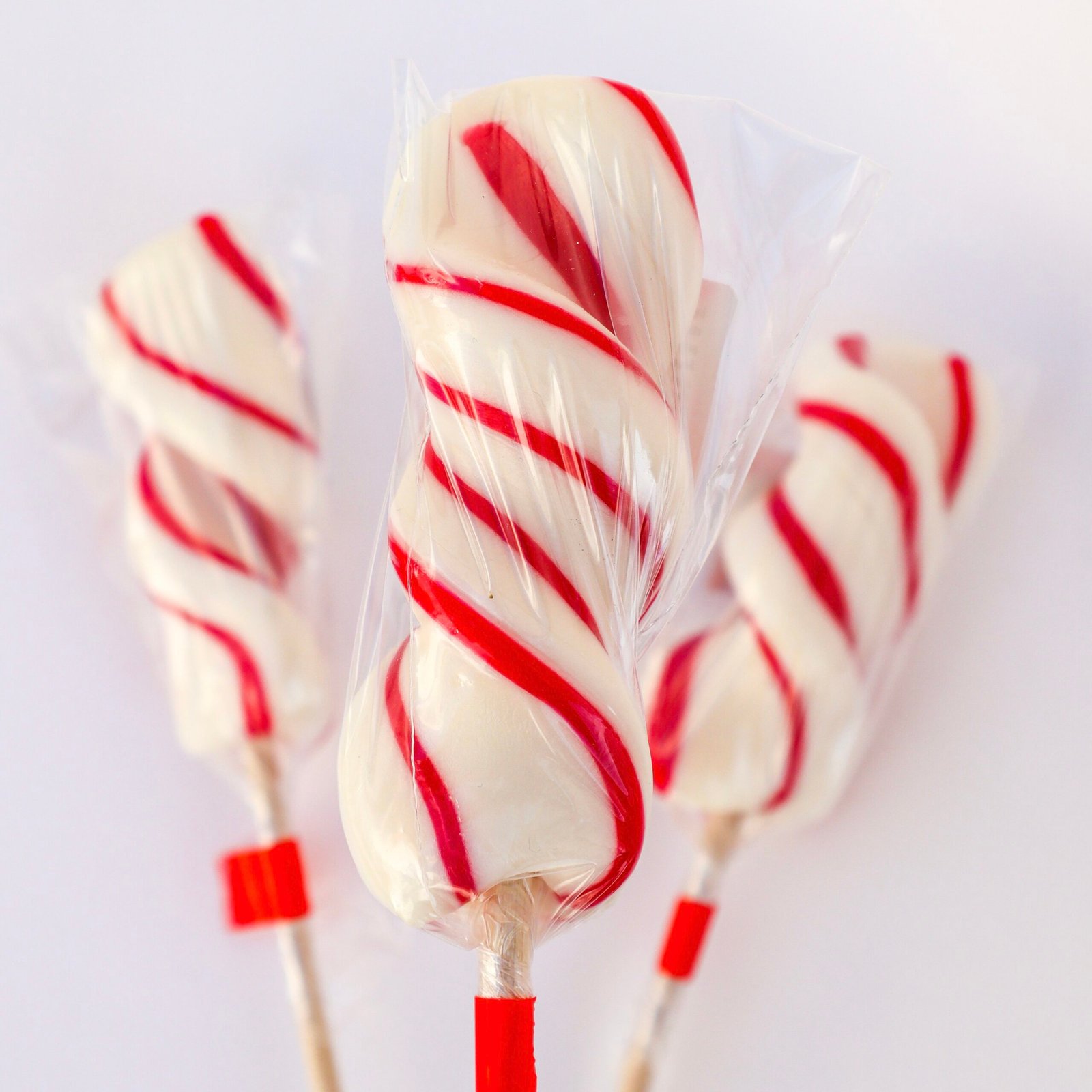 Polka Lollipop – A sweet piece of candy art! Godis fabrica, hand made lollipop hecho a mano craft spirulina spiral lollipop artesanal mint peppermint taste red and white lollipop