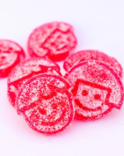 Raspberry Twins Grans konfektyr frambuesa gemelos red candy rojo chuches veganas