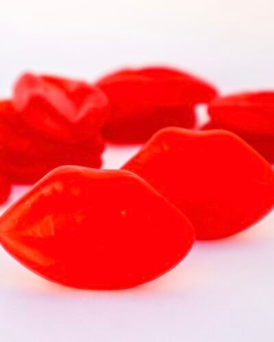 Kiss Mouth red lips labios rojos chuches gelatin jelly lips red candy love passion valentines
