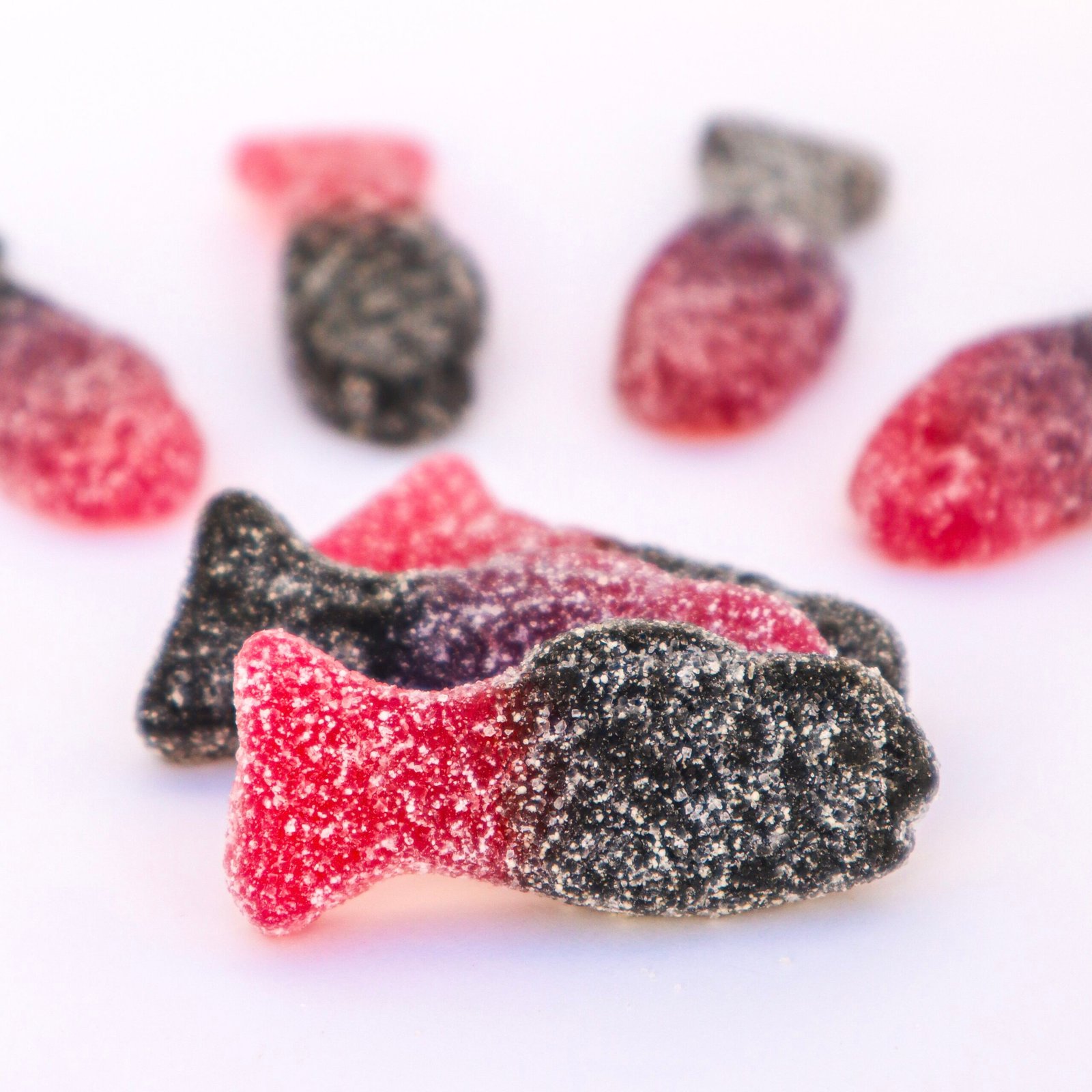 Raspberry Liquorice Fish sour regaliz frambuesa peces pescado chuches golosinas veganas vegan candy gluten free sin gluten