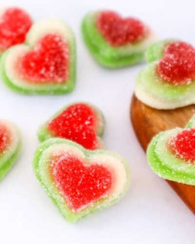 Melon Hearts jelly soft candy chuches sabor a sandia watermelon candy