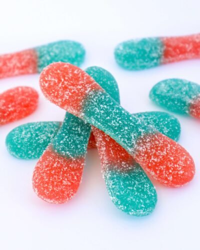 Fizzy Tongue lengua dizzy burbujeante bubblegum taste sabor a chicle pink blue candy lick masticable chewy candy sour acida