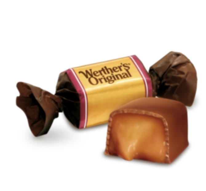 Werther’s Soft Chocolate Toffee Original caramel con chocolate suave toffee pegoso