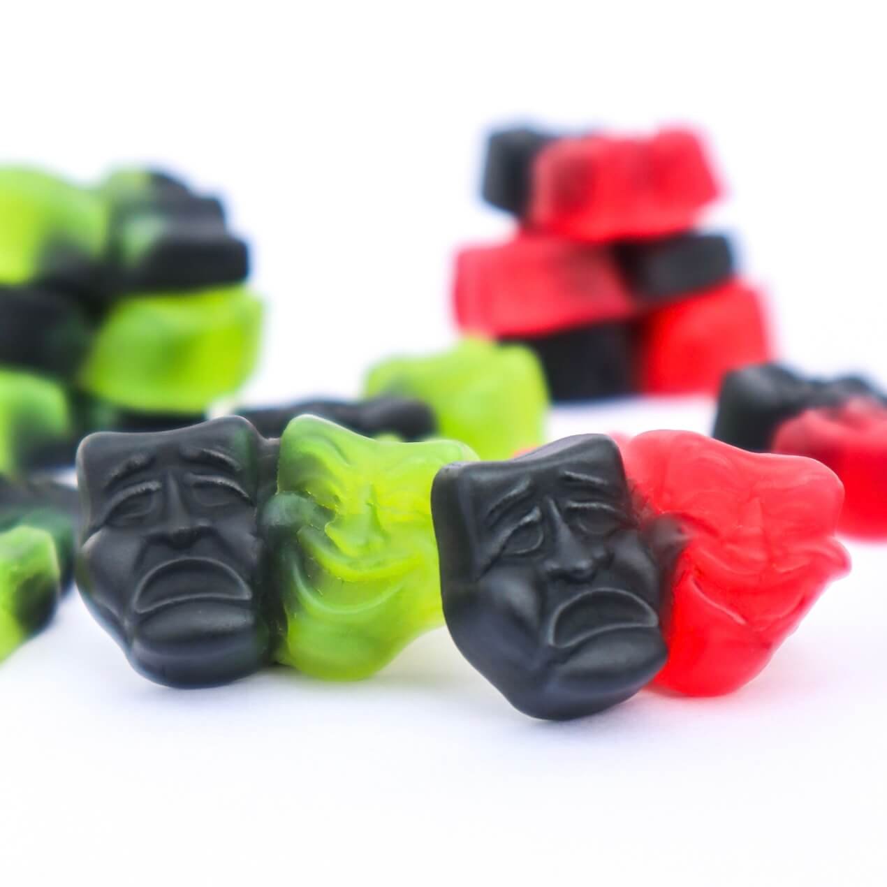 Drama Mask Fazer Remix Movie candy chuches de goma cara drama vegano vegan candy