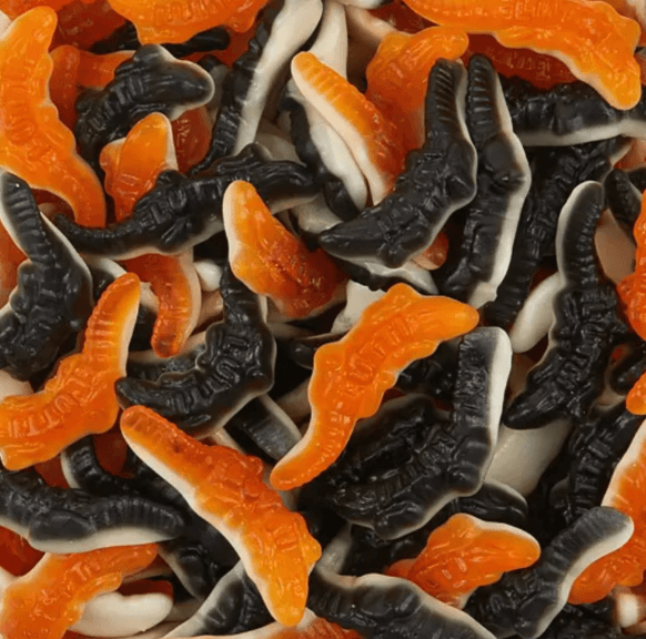 Fruit Crocodiles strawberry blackcurrant flavour fresa crocodilo crocodile candy alligator jelly foam candy