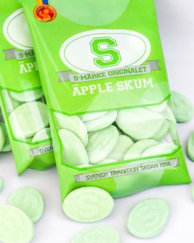 Super Tag Apple Softie Bag nubes de manzana verde acido acida sour apple candy green apple candy people s-marke