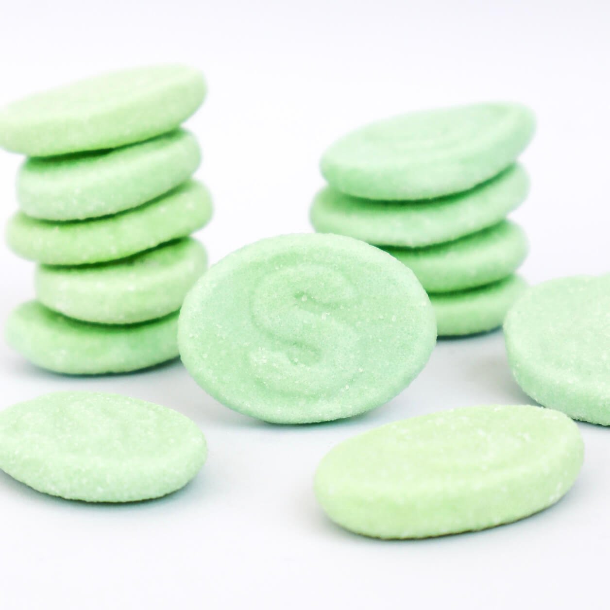 Super Tag Apple Softie Bag nubes de manzana verde acido acida sour apple candy green apple candy people s-marke