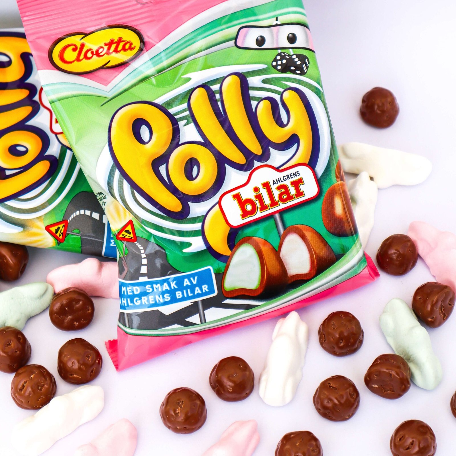 Polly Tops Bilar Bag Cloetta Ahlgrens Bilar chocolate espuma con chocolate