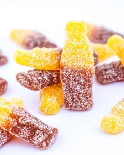Cola Mango Bottles malaco candy jelly sour candy chuches acidas chuches de mango y cola acida agria