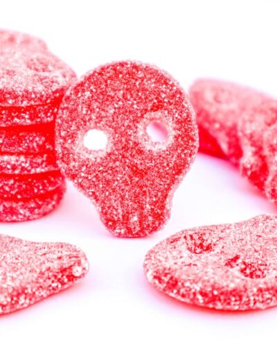 Strawberry Skulls vegan calaveras de fresa rojo red chuches veganas