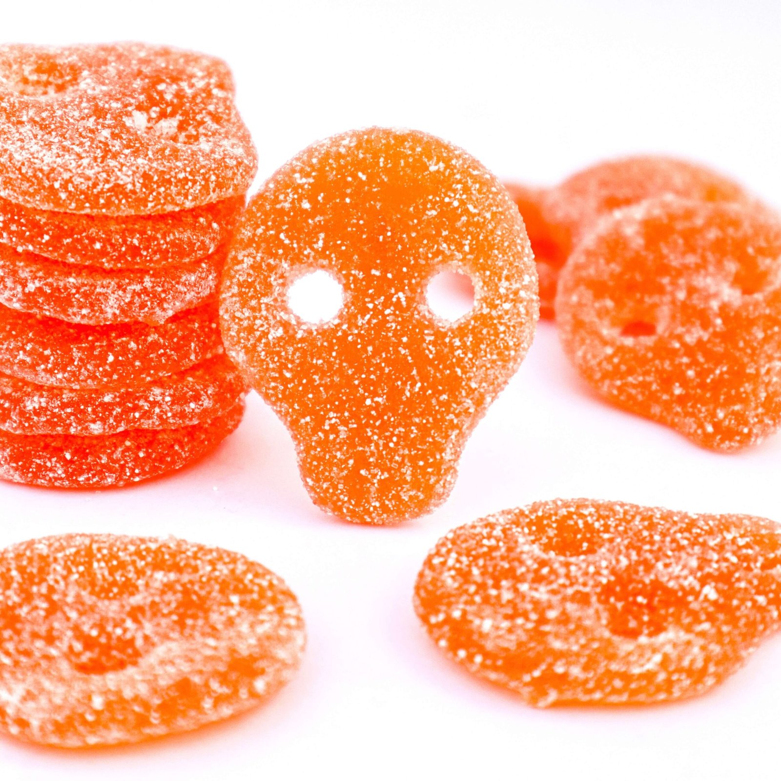 Mango Skulls Samgross Vegan candy vegan calaveras de mango melon orange naranja skull chuches veganas