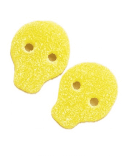 Pineapple Skulls Samgross Vegan candy vegan calaveras de piña yellow amarillo ananas skull chuches veganas