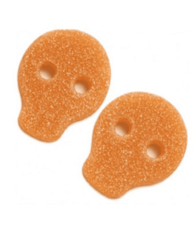 Mango Skulls Samgross Vegan candy vegan calaveras de mango melon orange naranja skull chuches veganas