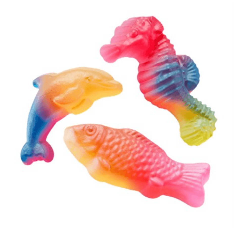 Rainbow Sea Gummies Malaco vegan candy chuches veganas halal frutos del mar