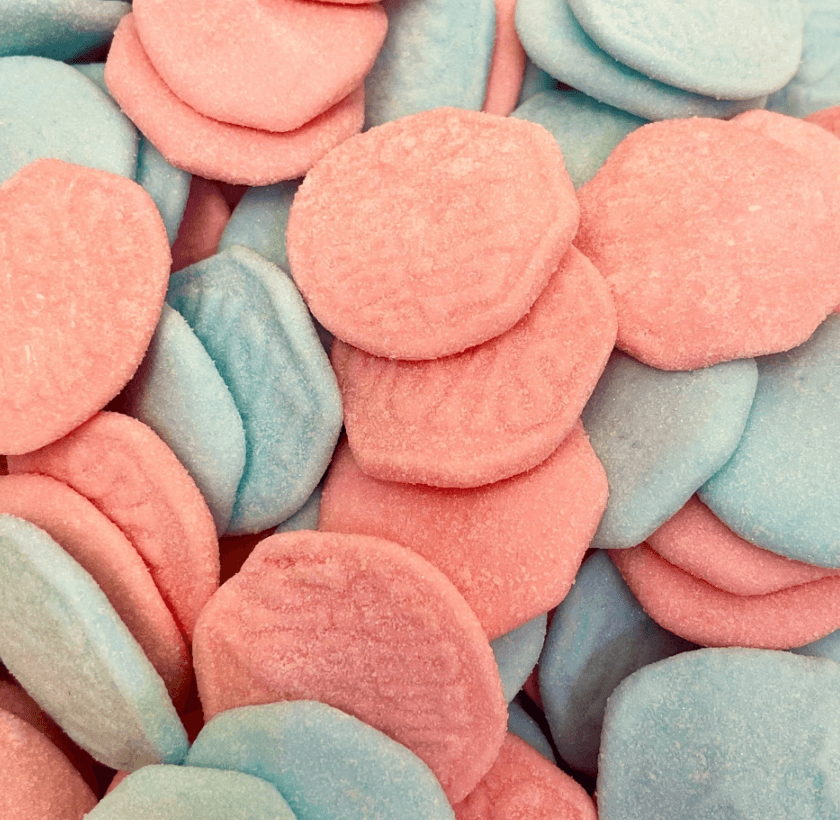 Sour Fizzy Badge mormor lisas chapa premio chuches acidas nubes fizzy dizzy candy funny candy