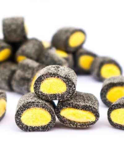 Lemon Liquorice Bites portion lakritsi liquorice candy regaliz con limon karkkia espanjassa portugalissa